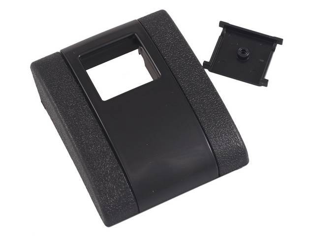 COVER, Seat Belt Buckle, Black, includes matching color