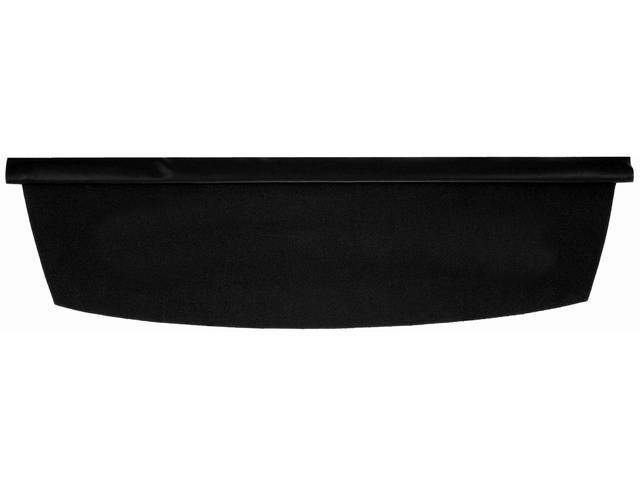 Package / Rear Shelf Tray / Trim, Standard design without speaker / defroster holes, Black, reproduction