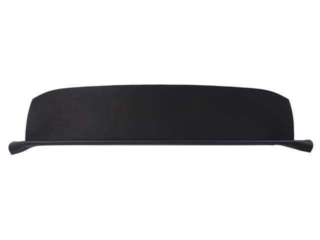 TRAY / TRIM, Package / Rear Shelf, Std (plain) w/o holes, black, PUI, incl foam strip and black vinyl strip at the front