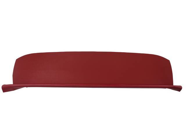 TRAY / TRIM, Package / Rear Shelf, Std (plain) w/o holes, red, PUI, incl foam strip and red vinyl strip at the front