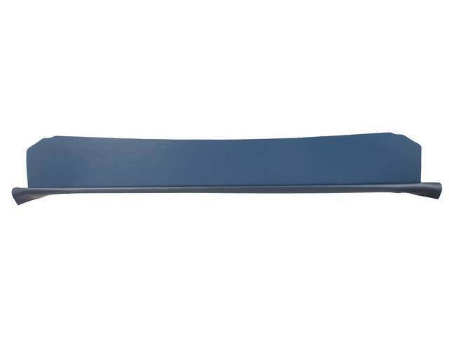 TRAY / TRIM, Package / Rear Shelf, Std (plain) w/o holes, 1st design, dark blue, PUI, incl foam strip and dark blue vinyl strip at the front