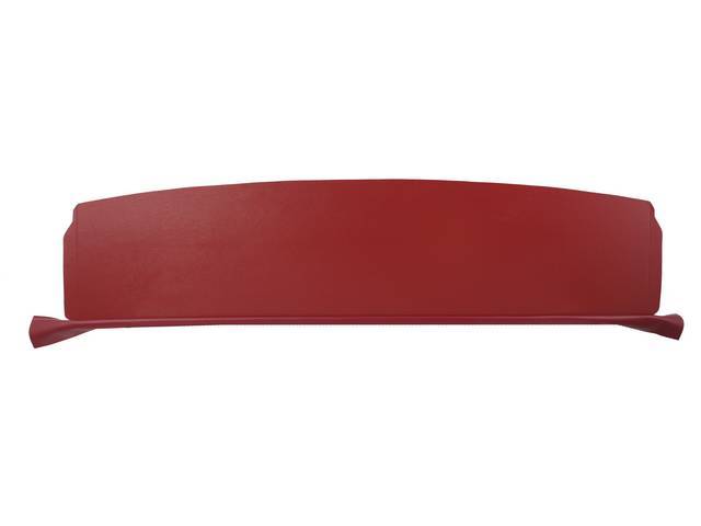 TRAY / TRIM, Package / Rear Shelf, Std (plain) w/o holes, red, PUI, incl foam strip and red vinyl strip at the front