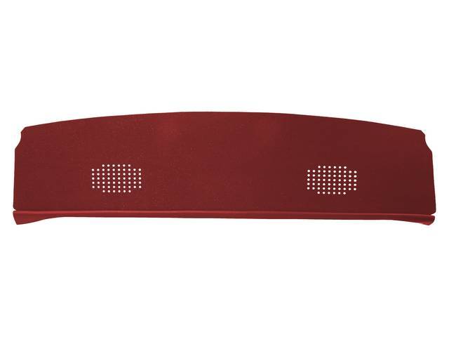 Package Tray / Rear Shelf, Mesh, Medium Red, 2 speaker design