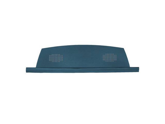 Package / Rear Shelf Tray / Trim, Deluxe w/ two speaker holes and covered w/ mesh, Blue, Concours repro