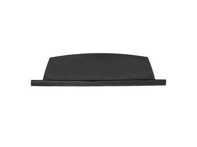 Package / Rear Shelf Tray / Trim, Standard design without speaker / defroster holes, Black, Concours repro