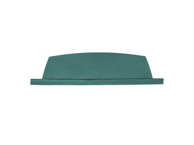 Package / Rear Shelf Tray / Trim, Standard design without speaker / defroster holes, Turquoise, Concours repro