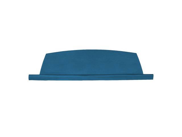 Package / Rear Shelf Tray / Trim, Standard design without speaker / defroster holes, Bright Blue, Concours repro