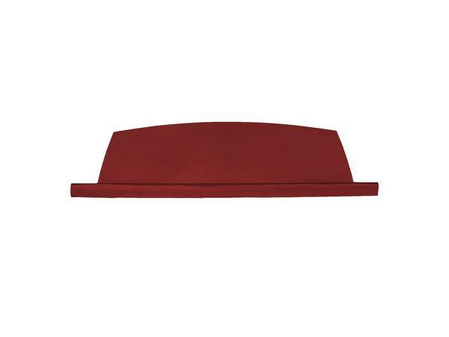 Package / Rear Shelf Tray / Trim, Standard design without speaker / defroster holes, Red, Concours repro