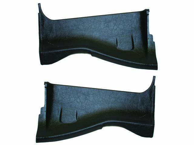 KICK PANEL, Rear, lower panel behind front seat, black (paint to match), repro