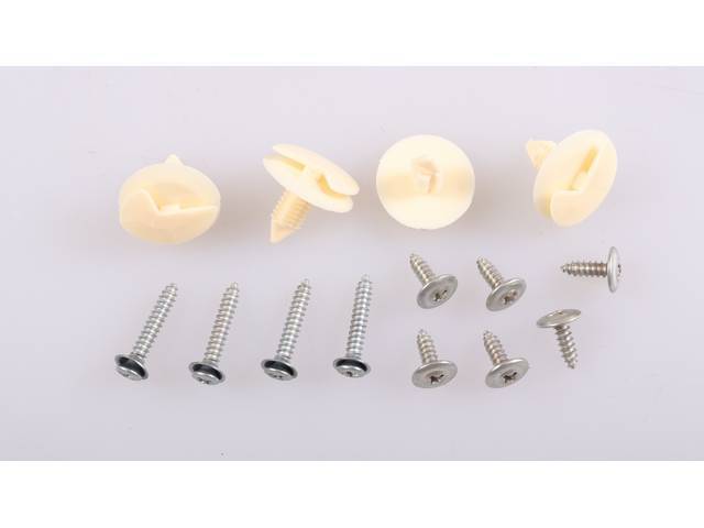 Quarter Trim and Sail Panels Fastener Kit, 14-pc OE Correct AMK Products reproduction for (75-77)