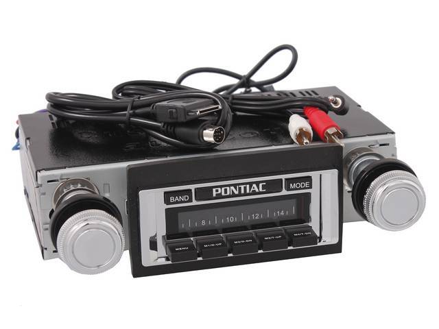 Radio, AM/FM, W/ Rear Auxiliary Input (for iPod, MP3 player, satellite radio), 300 watts, chrome faceplate, Direct CD Controller option
