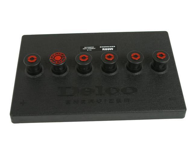 Delco R-89 Battery Cover, Side Post, black finish, reproduction
