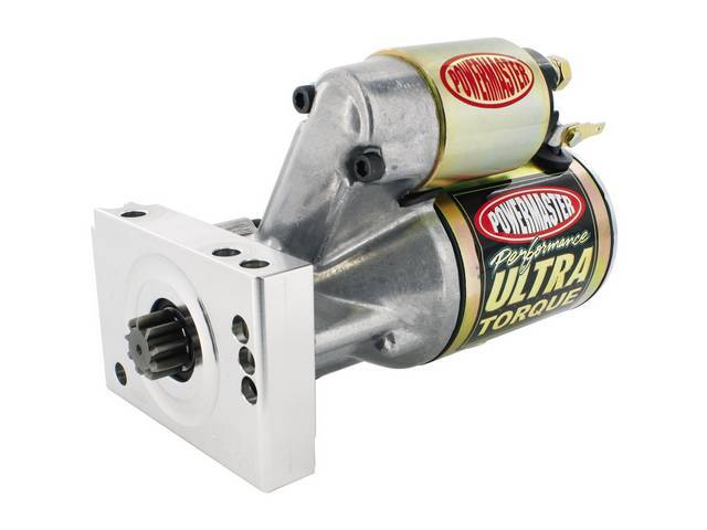 STARTER, NEW, by Powermaster, Ultra Torque, 250 ft lbs torque, 18:1 max compression ratio, 3.4 hp, straight mount, 153 or 168 tooth flywheel, 10.50 lbs
