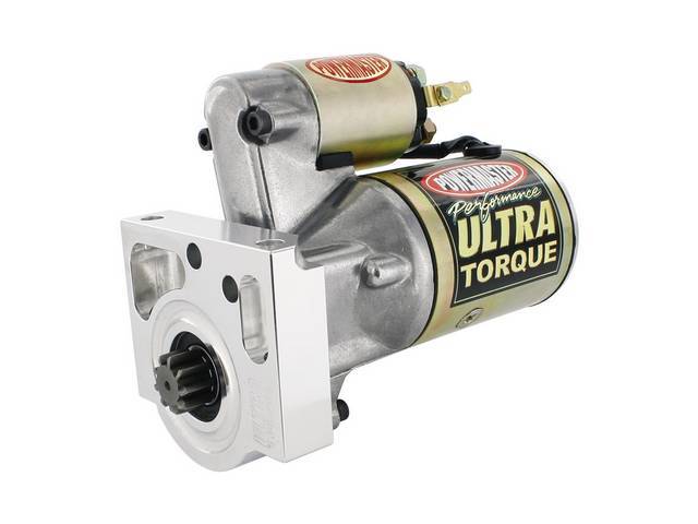 STARTER, NEW, by Powermaster, Ultra Torque, 250 ft lbs torque, 18:1 max compression ratio, 3.4hp, straight mount, 10.25 lbs