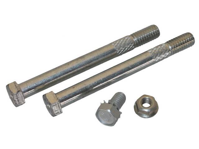 FASTENER KIT, STARTER AND BRACE, (4), 3.62 INCH INCH L HEX BOLTS, HEX EXTERNAL SEMS-SCREW AND WASHER ASSY, FLANGE NUT