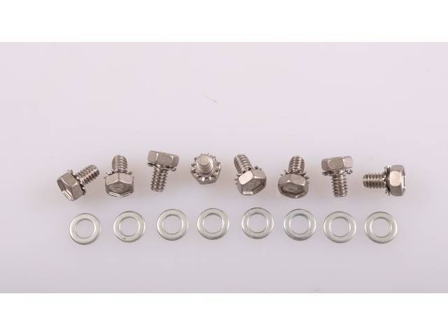 Spark Plug Shield Fastener Kit, 16-pc OE Correct AMK Products Reproduction for (1965)
