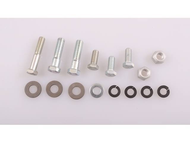 Alternator Fastener Kit, 16-piece kit, OE Correct AMK Products reproduction for (1966)