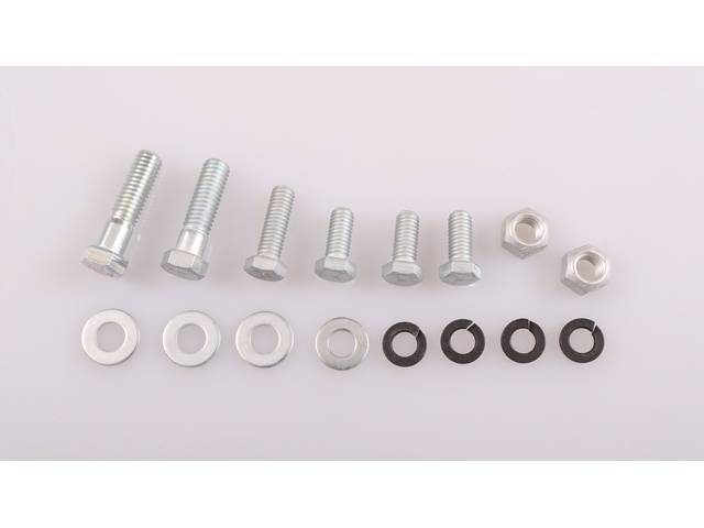 Alternator Fastener Kit, 16-piece kit, OE Correct AMK Products reproduction for (1966)