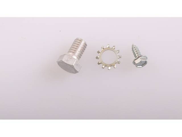 Ground Strap to Firewall Fastener Kit, 3-pieces, OE Correct AMK Products reproduction