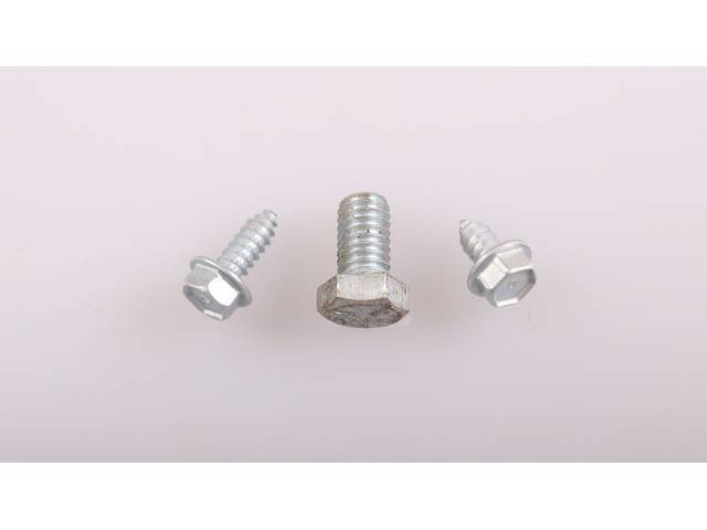 Ground Strap to Firewall & Frame Fastener Kit, 3-pieces, OE Correct AMK Products reproduction