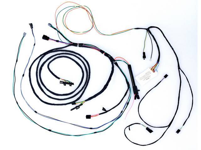 HARNESS, Rear Lighting, Dash to Quarter Panel, seat belt interlock connector wire is tagged, as the connector is not currently available, OE Style Repro