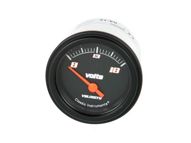 Gauge, Electric Output / Volts, Classic Instruments, Velocity Black Series
