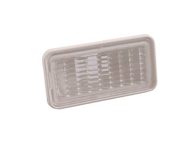 Side Marker Light Assembly, Front, Clear Lens W/ White Housing, RH or LH, US-made OE Correct reproduction