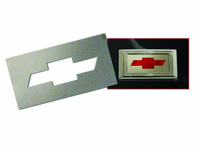 Insert Set, Side Marker Light, W/ Bowtie Cutout, Mirror Polished Stainless