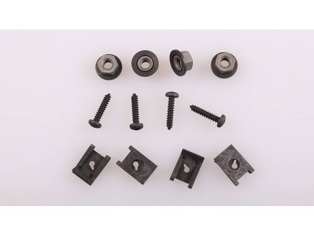 Parking Light and Bezel Fastener Kit, 12-pc OE Correct AMK Products reproduction for (76-78)