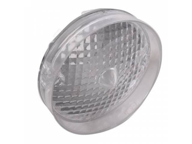 Parking Light Assembly, RH or LH, clear, includes lens and housing, Reproduction for (71-72)