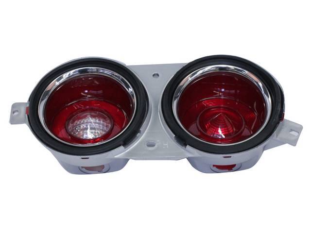 HOUSING ASSY, Tail Light, RH, incl housing, gaskets, std lenses (lenses do not have OE *guide* lettering or p/n), repro ** when out, goto C-2680-6KAP **