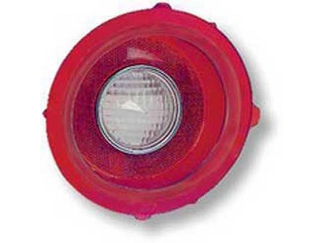 LENS, Tail Light / Back Up, LH, US-made OE Correct Repro