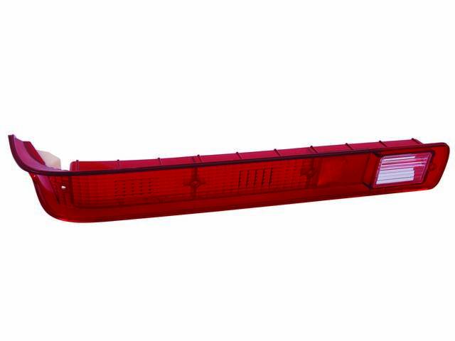 LENS, Tail Light, LH, w/o stainless trim, Repro