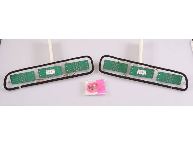 LED CONVERSION KIT, Tail Light, Incl 6 panels, Wiring and instructions, 8 sequential patterns, Requires low current draw flasher module p/n C-2892-01A