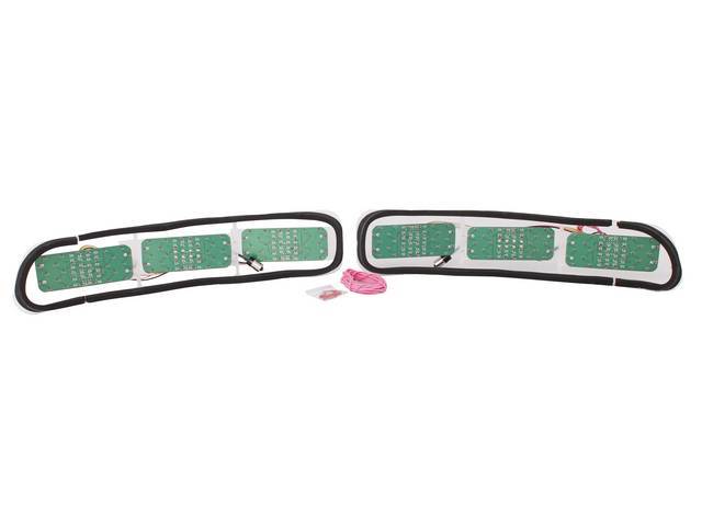 LED CONVERSION KIT, Tail Light, Incl 6 panels, Wiring and instructions, 8 sequential patterns, Requires low current draw flasher module p/n C-2892-01A