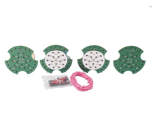 LED CONVERSION KIT, Tail Light, W/ back up lights, Incl 4 panels, Wiring and instructions, 6 sequential patterns, Requires low current draw flasher module p/n C-2892-01A