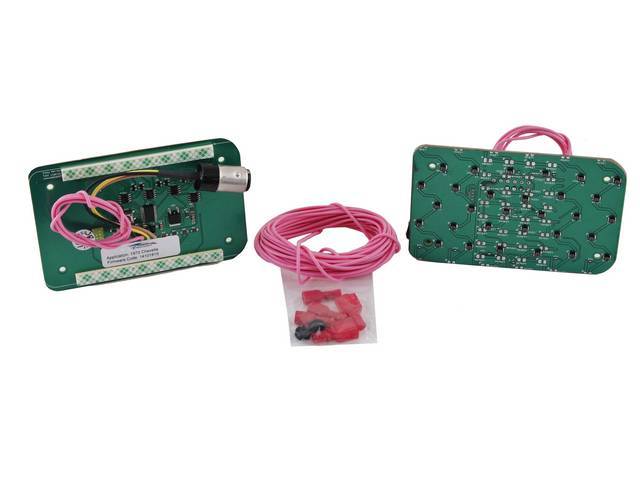 LED CONVERSION KIT, Tail Light, Incl 2 panels, Wiring and instructions, 6 sequential patterns, Requires low current draw flasher module p/n C-2892-01A