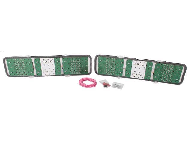 LED CONVERSION KIT, Tail Light, Incl 6 panels, Wiring and instructions, 9 sequential patterns, Requires low current draw flasher module p/n C-2892-01A