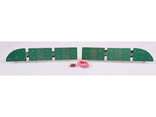 LED CONVERSION KIT, Tail Light, Incl 6 panels, Wiring and instructions, 11 sequential patterns, replaces incandescent bulbs with reliable LEDs in OEMreqs low current draw flasher module (NPD p/n C-2892-01A), 