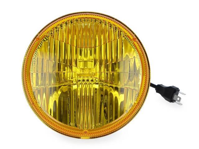 Retrobright LED Headlight Bulb, 7 inch Round, 5700K Modern White w/ Yellow Lens, each