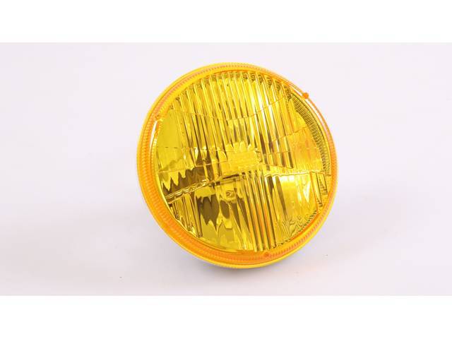 Retrobright LED Headlight Bulb, 7 inch Round, 5700K Modern White w/ Yellow Lens, each
