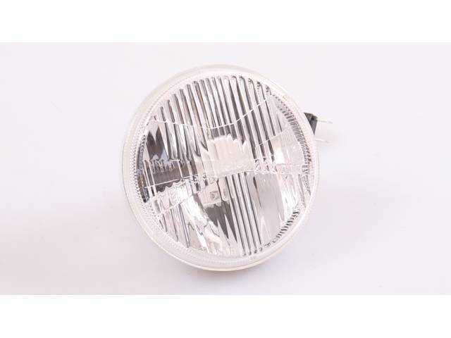 Retrobright LED Headlight Bulb, 5-3/4 inch Round, High Beam, 3000K Classic White, incl plug n play harness