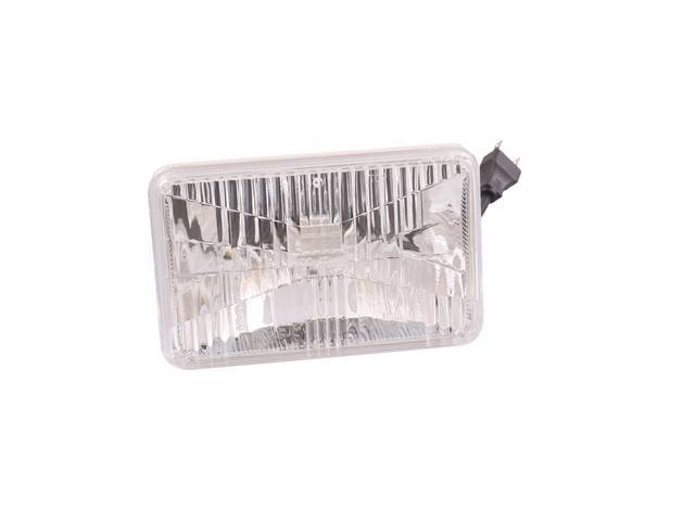 Retrobright LED Headlight Bulb, 4 X 6 inch Rectangular, High Beam, 5700K Modern White, incl plug n play harness