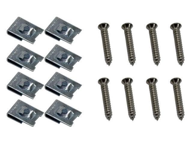 Head Light Bezel Fastener Kit, 16-pc OE Correct AMK Products reproduction for (1969)