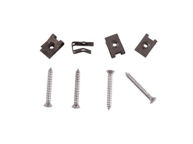 Head Light Bezel Fastener Kit, 8-pc OE Correct AMK Products reproduction for (74-76)