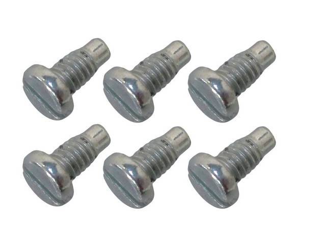 FASTENER KIT, Head Light Retaining Rings (6) incl slot head pan fine thread screws, does two head light rings, OE correct repro