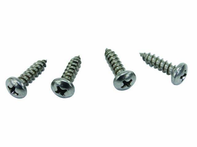 SCREW KIT, Head Light Retaining Ring, # 8-32 x 3/4 inch course thread, stainless, (4), replacement style repro