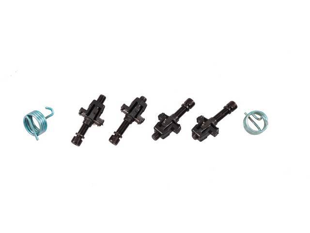 FASTENER KIT, Head Light Adjusters, (6) incl push-in style adjuster assemblies and springs, OE-correct repro