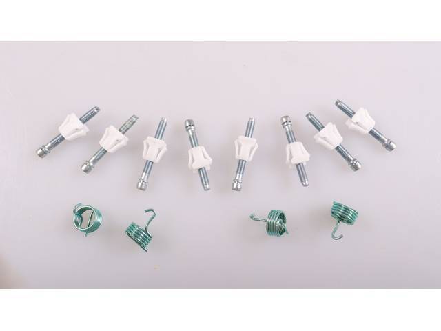 Head Light Adjusters Fastener Kit, (12) incl adjuster assemblies and springs, OE correct AMK Products reproduction