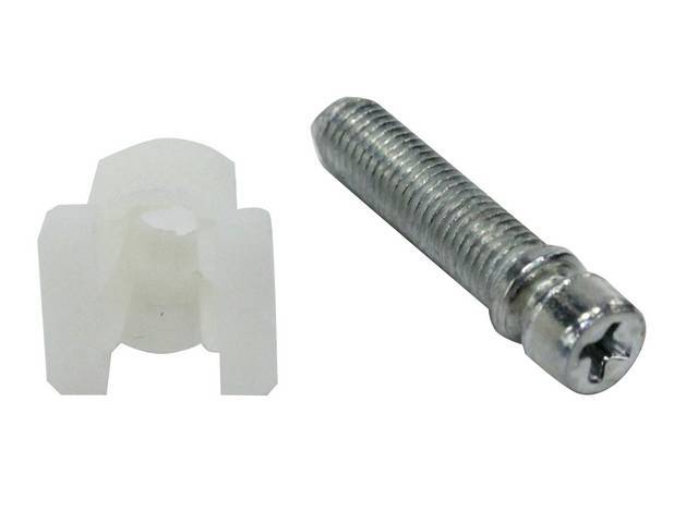 SCREW AND NUT, Head Light Adjustment, screw is 1.12 inches over all length, repro